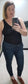 Favorite basics sleeveless bodysuit in black