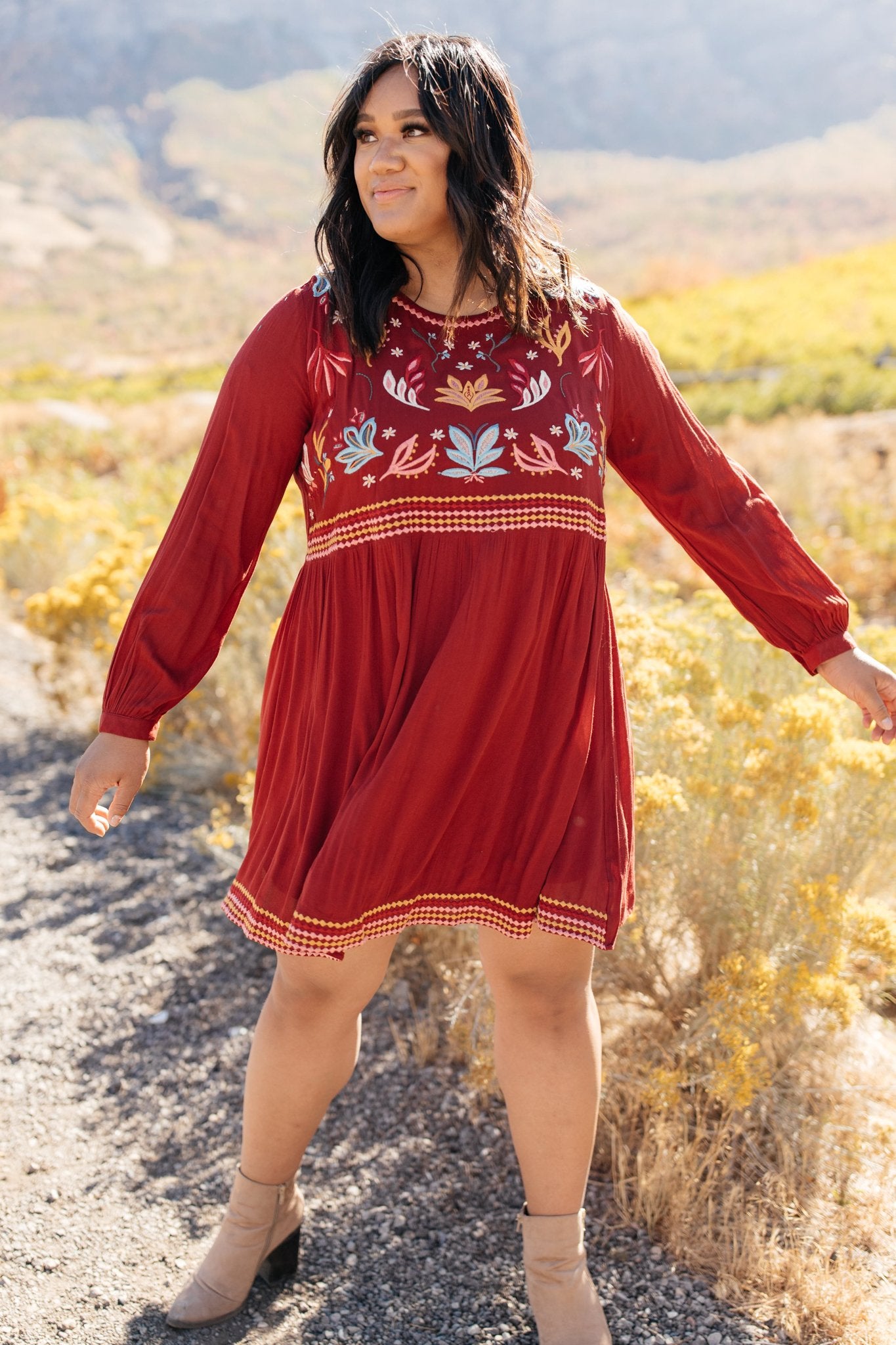 The Fall Embroidery Dress