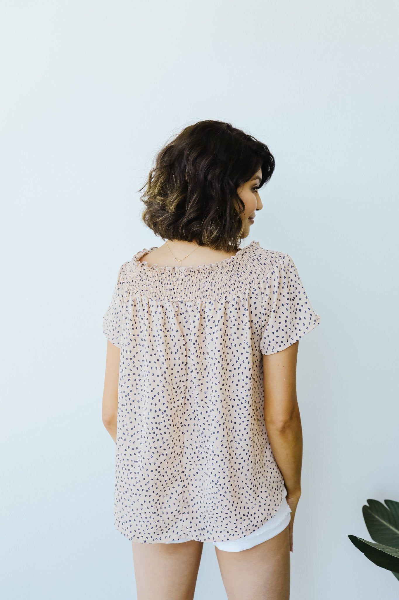 Tiny Twinkling Top In Taupe