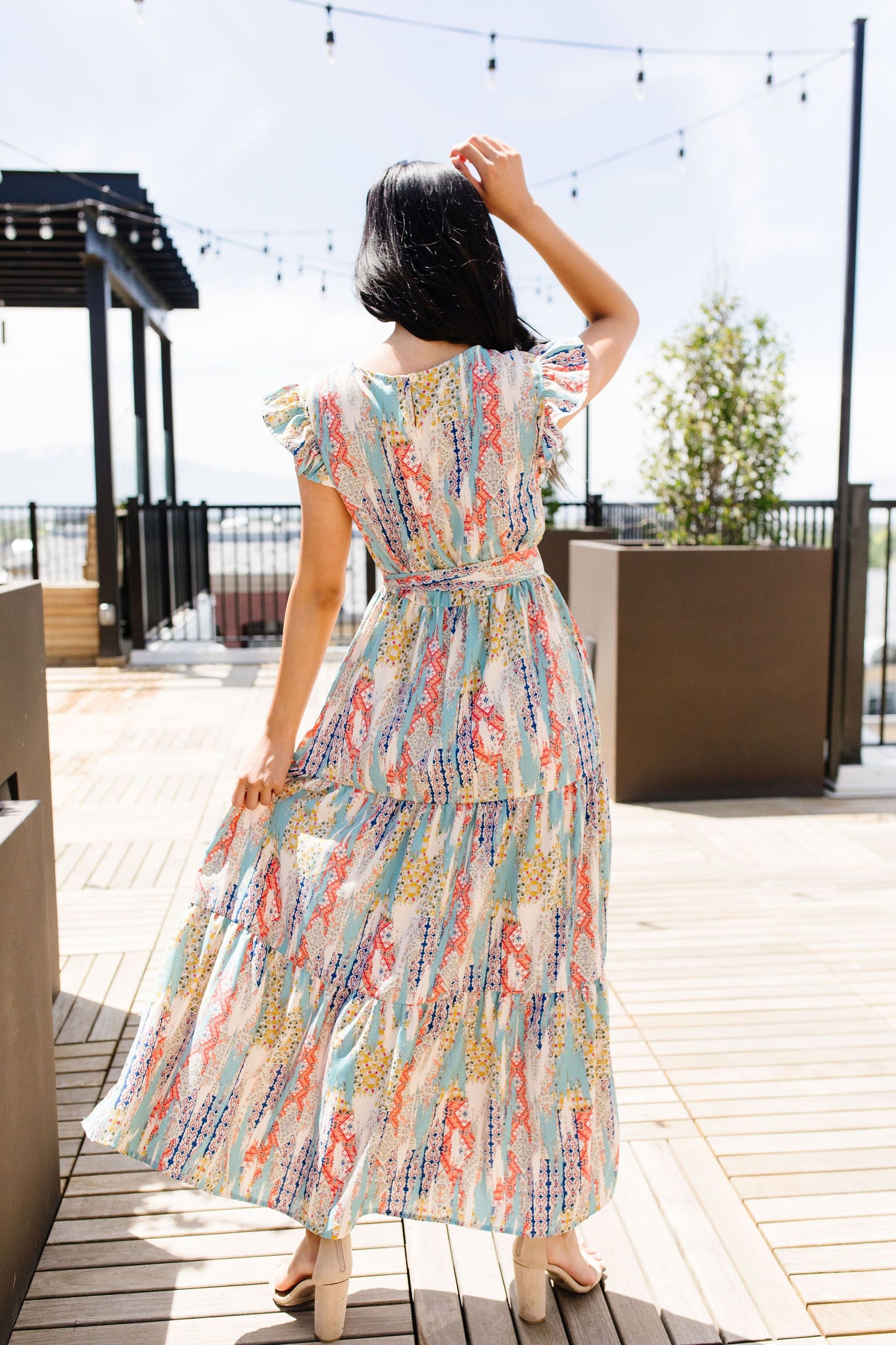 Meandering Patterns Maxi Dress