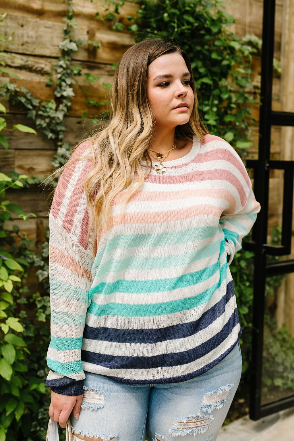 Sloan Sweater Sheer & Striped