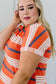 Sunny Day Striped T-Shirt Dress In Orange