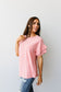 Vertical Horizon Striped Top In Coral
